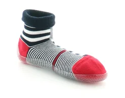Sale Berthe Aux Grands Pieds Chausson chaussette mixte Rayures asymetriques marine/ivoire