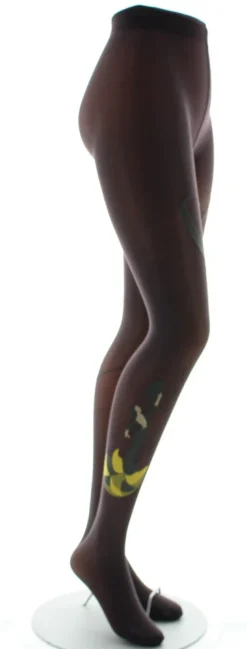 Outlet Berthe Aux Grands Pieds Collant danseuse gris et jaune fond prune