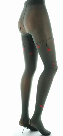 Clearance Berthe Aux Grands Pieds Collants 40D femme kaki hirondelle rouge