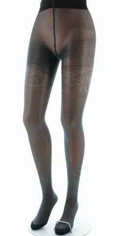 New Berthe Aux Grands Pieds Collants 30D femme maille irisée pétrole