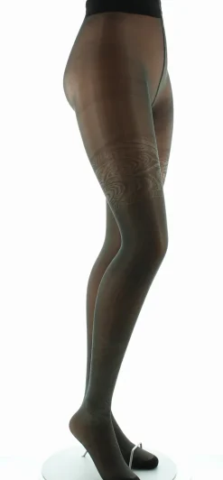 Outlet Berthe Aux Grands Pieds Collants 30D femme maille irisée kaki
