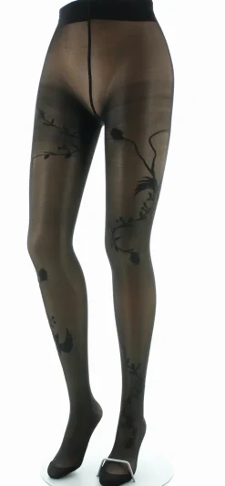 Clearance Berthe Aux Grands Pieds Collants 30D femme noir oiseau noir