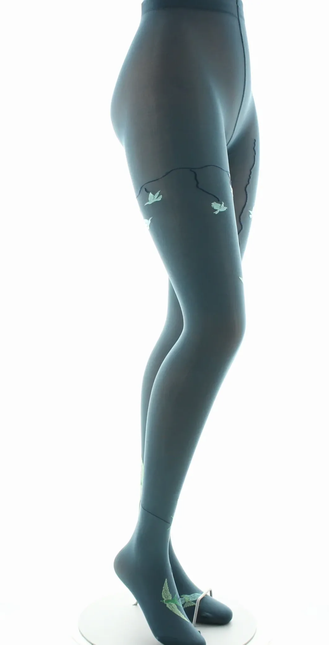 Fashion Berthe Aux Grands Pieds Collants 40D femme pétrole hirondelle verte