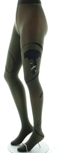 Online Berthe Aux Grands Pieds Collants danseuse bleu marine et noir fond kaki