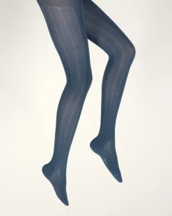 Discount Berthe Aux Grands Pieds Collants en soie bleu minuit