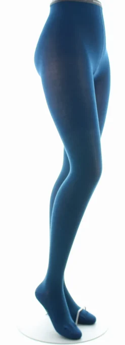 Best Berthe Aux Grands Pieds Collants en soie et fil d'écosse Bleu Minuit