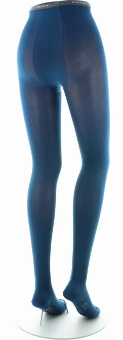 Best Berthe Aux Grands Pieds Collants en soie et fil d'écosse Bleu Minuit