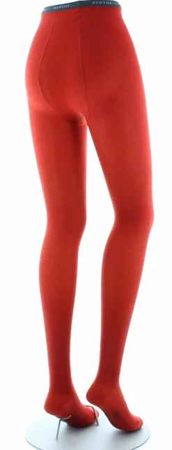 Hot Berthe Aux Grands Pieds Collants en soie orange