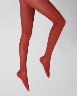 Online Berthe Aux Grands Pieds Collants en soie rouge