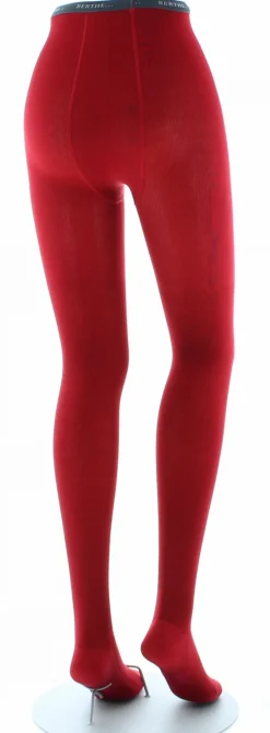 Hot Berthe Aux Grands Pieds Collants en soie rouge