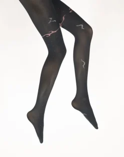 Hot Berthe Aux Grands Pieds Collants femme 40D marine mouette grise