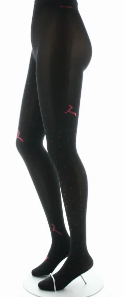 Clearance Berthe Aux Grands Pieds Collants femme 40D noir mouette rouge