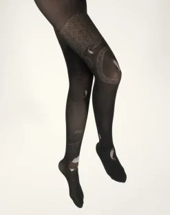 New Berthe Aux Grands Pieds Collants femme 40D poissons noir et marron