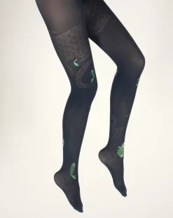 Best Berthe Aux Grands Pieds Collants femme 40D poissons bleu marine et vert