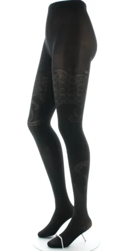Clearance Berthe Aux Grands Pieds Collants femme 40D poissons noir