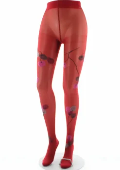 Fashion Berthe Aux Grands Pieds Collants femme 30D rouge monnaie du pape rose