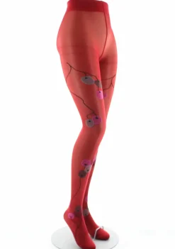 Fashion Berthe Aux Grands Pieds Collants femme 30D rouge monnaie du pape rose