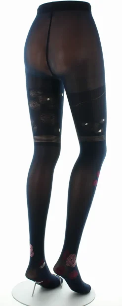 Fashion Berthe Aux Grands Pieds Collants Feu d'Artifice Bordeaux et Blanc sur fond Marine