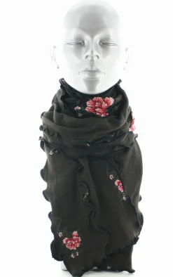 New Berthe Aux Grands Pieds Echarpe coton femme fleurs