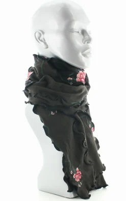 New Berthe Aux Grands Pieds Echarpe coton femme fleurs