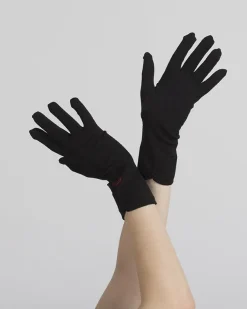 Outlet Berthe Aux Grands Pieds Gants en soie noir