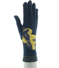 Clearance Berthe Aux Grands Pieds Gants femme coton feuilles d'or