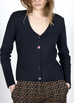 Outlet Berthe Aux Grands Pieds Gilet Femme Coudières Coraux marine dark navy