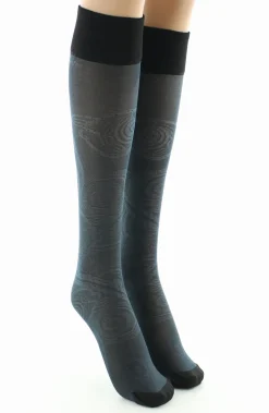 Fashion Berthe Aux Grands Pieds Mi-bas 30D femme maille irisée pétrole