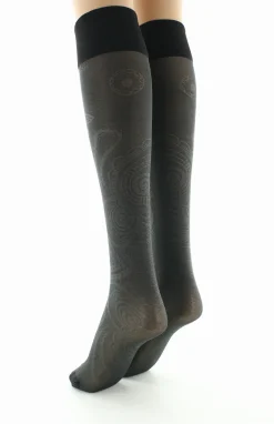 Fashion Berthe Aux Grands Pieds Mi-bas 30D femme maille irisée kaki