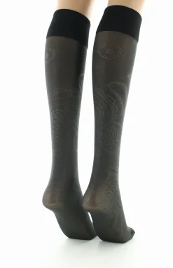 Fashion Berthe Aux Grands Pieds Mi-bas 30D femme maille irisée kaki