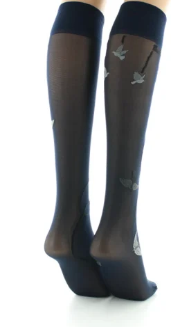 Online Berthe Aux Grands Pieds Mi-bas 30D marine Hirondelles grises