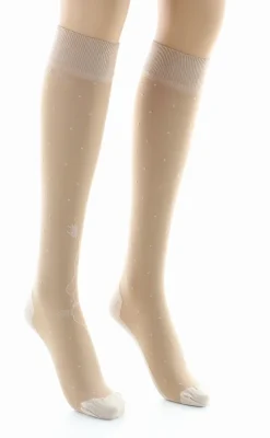 Outlet Berthe Aux Grands Pieds Mi-bas fantaisie couleur peau semelle coton