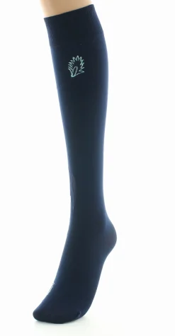 New Berthe Aux Grands Pieds Mi-bas femme 40D marine oiseau lyre bleu