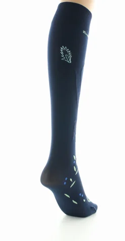 New Berthe Aux Grands Pieds Mi-bas femme 40D marine oiseau lyre bleu