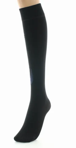 New Berthe Aux Grands Pieds Mi-bas femme 40D noir oiseau lyre marine et rose