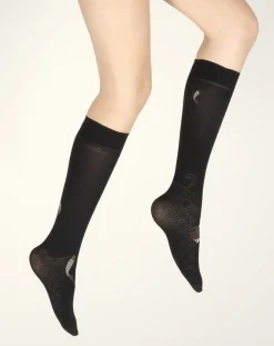 New Berthe Aux Grands Pieds Mi-bas femme 40D poissons noir et marron