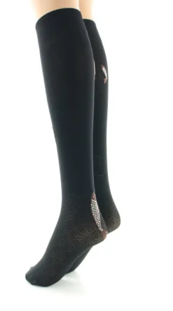 New Berthe Aux Grands Pieds Mi-bas femme 40D poissons noir et marron