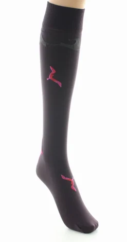 Clearance Berthe Aux Grands Pieds Mi-bas femme 40D prune mouette rose