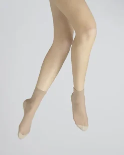 New Berthe Aux Grands Pieds Mi-chaussette fantaisie couleur peau semelle coton
