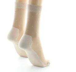 New Berthe Aux Grands Pieds Mi-chaussette fantaisie couleur peau semelle coton