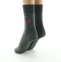 Fashion Berthe Aux Grands Pieds Mi-chaussettes 40D femme kaki hirondelle rouge