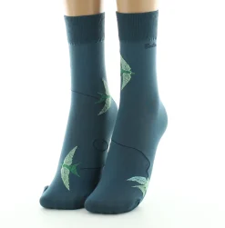 New Berthe Aux Grands Pieds Mi-chaussettes 40D femme pétrole hirondelle verte