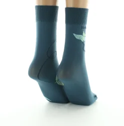 New Berthe Aux Grands Pieds Mi-chaussettes 40D femme pétrole hirondelle verte