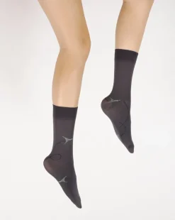 Outlet Berthe Aux Grands Pieds Mi-chaussettes 40D femme raisin hirondelle jaune