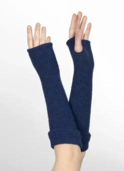 Online Berthe Aux Grands Pieds Mitaines en mohair Bleu Royal
