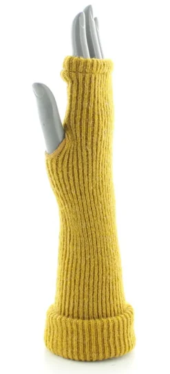 Sale Berthe Aux Grands Pieds Mitaines en mohair Safran