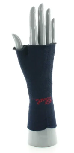 New Berthe Aux Grands Pieds Mitaines en soie Bleu Marine