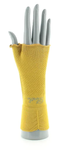 Fashion Berthe Aux Grands Pieds Mitaines en soie Jaune Tournesol