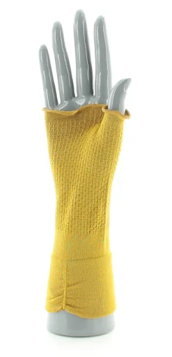 Fashion Berthe Aux Grands Pieds Mitaines en soie Jaune Tournesol