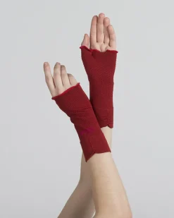 Online Berthe Aux Grands Pieds Mitaines en soie Rouge